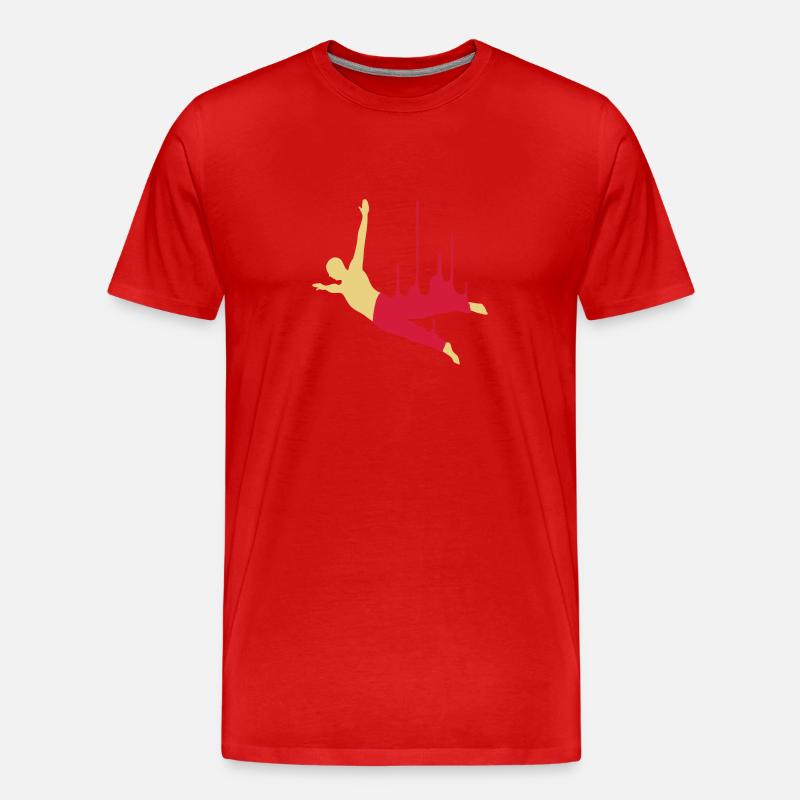 basejumper_2f - Männer Premium Bio T-Shirt - Rot