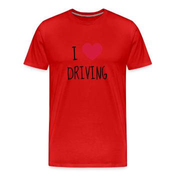 Fahrer Fahren Sport Auto Spieler - Männer Premium Bio T-Shirt - Rot - Vorne - Damien (186cm)