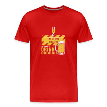Grue - T-shirt bio Premium Homme - rouge - Devant - Damien (186cm)