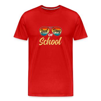 Kids Graduation Teacher Happy Last Day Of School - Men's Premium Organic T-Shirt - red - Front - Damien (186cm)
