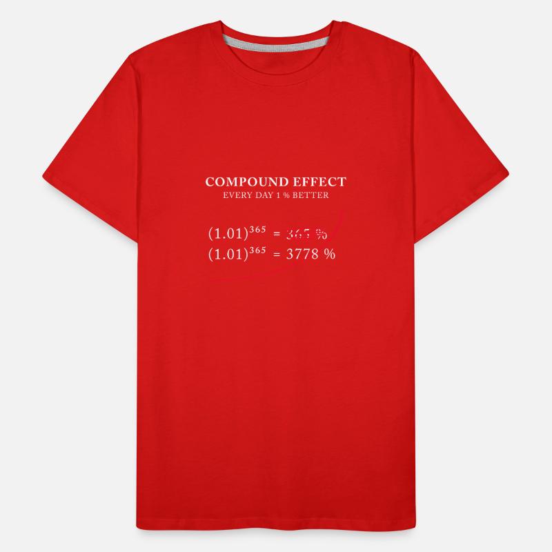 Compound Effect – 1% better every day Men's Premium Organic T-Shirt