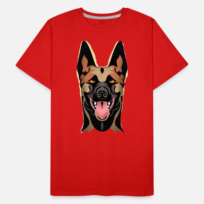 Malinois from the front Men's Premium Organic T-Shirt