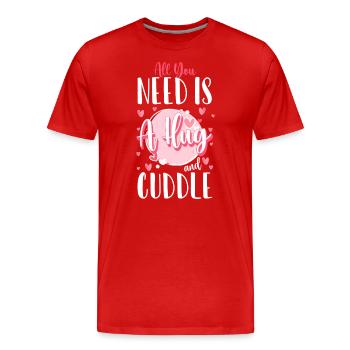 Chers partenaires Teddy Bear, - T-shirt bio Premium Homme - rouge - Devant - Damien (186cm)