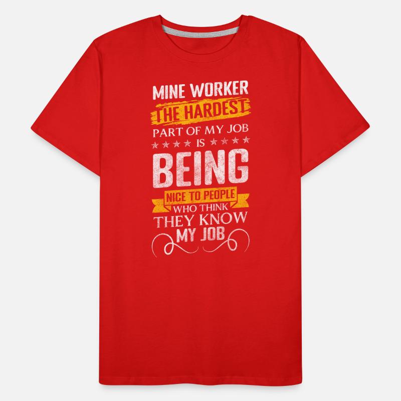 Mining Worker Buddy Men's Premium Organic T-Shirt
