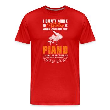 Piano Composing Art Orchestra - Men's Premium Organic T-Shirt - red - Front - Damien (186cm)