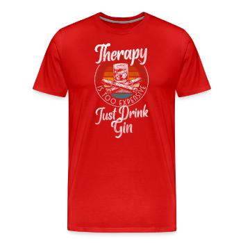 cocktail bartender bachelor party - Men's Premium Organic T-Shirt - red - Front - Damien (186cm)