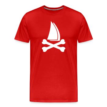 bad sailing - Men's Premium Organic T-Shirt - red - Front - Damien (186cm)