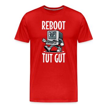 Reboot Tut Gut Administrator - Männer Premium Bio T-Shirt - Rot - Vorne - Damien (186cm)