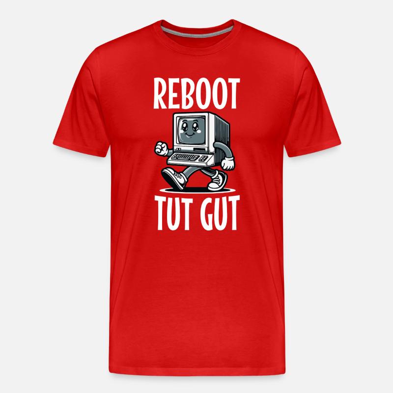 Reboot Tut Gut Administrator - Männer Premium Bio T-Shirt - Rot