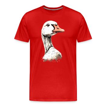 Oie mignon oie poussins Oie poussin canard petites oies - T-shirt bio Premium Homme - rouge - Devant - Damien (186cm)