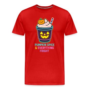 Citrouille Épices & Tout Fright - Halloween - T-shirt bio Premium Homme - rouge - Devant - Damien (186cm)