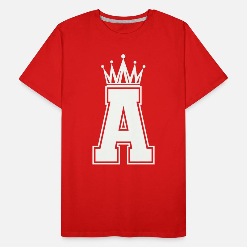 Königliches A-Initial-Logo Männer Premium Bio T-Shirt