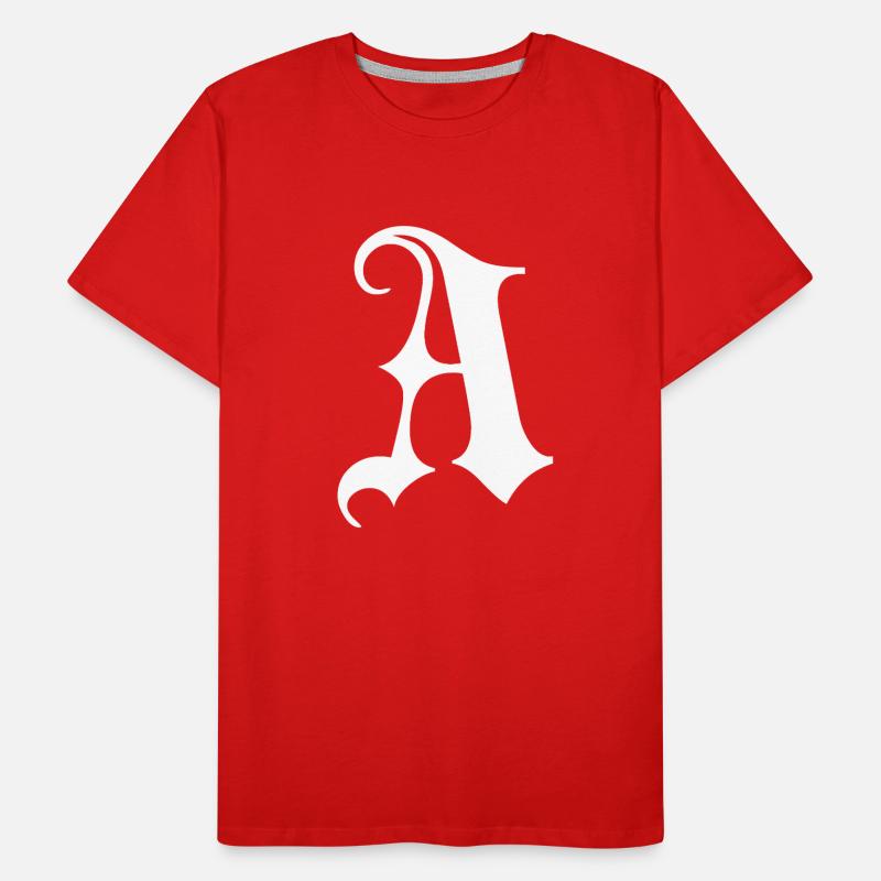 Gothic Monogram A Script Men's Premium Organic T-Shirt