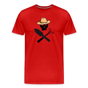 gartenfreund schrebergarten gartenarbeit - Männer Premium Bio T-Shirt - Rot - Vorne - Damien (186cm)