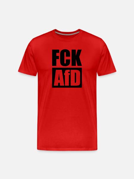 Fuck AFD - Männer Premium Bio T-Shirt - Rot
