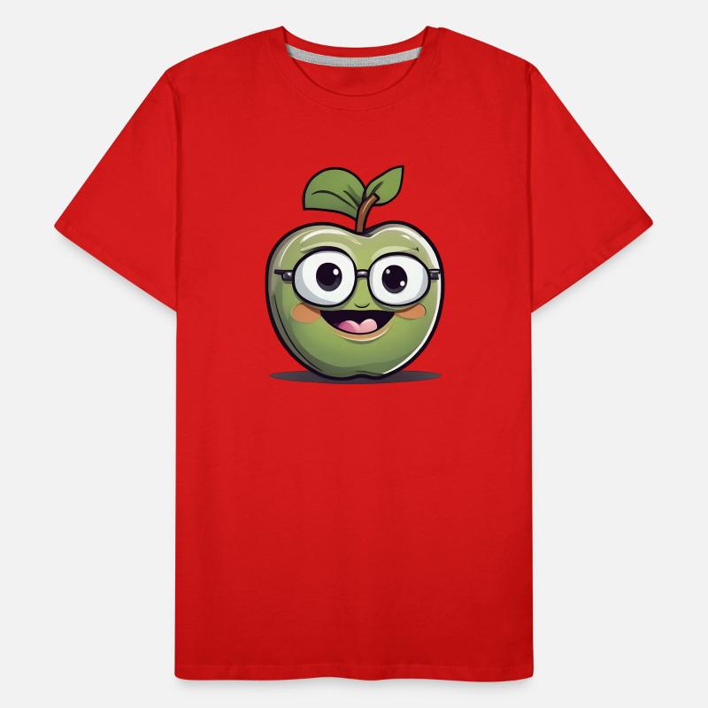 Apple Fruit Fruit Nerd Men's Premium Organic T-Shirt