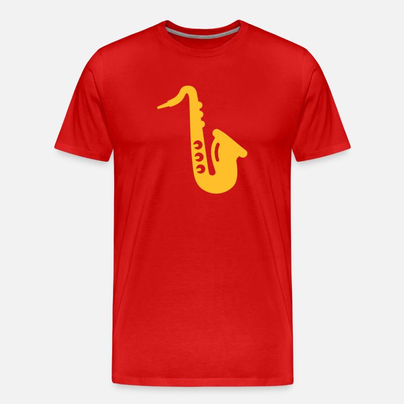 Saxophon - Männer Premium Bio T-Shirt - Rot