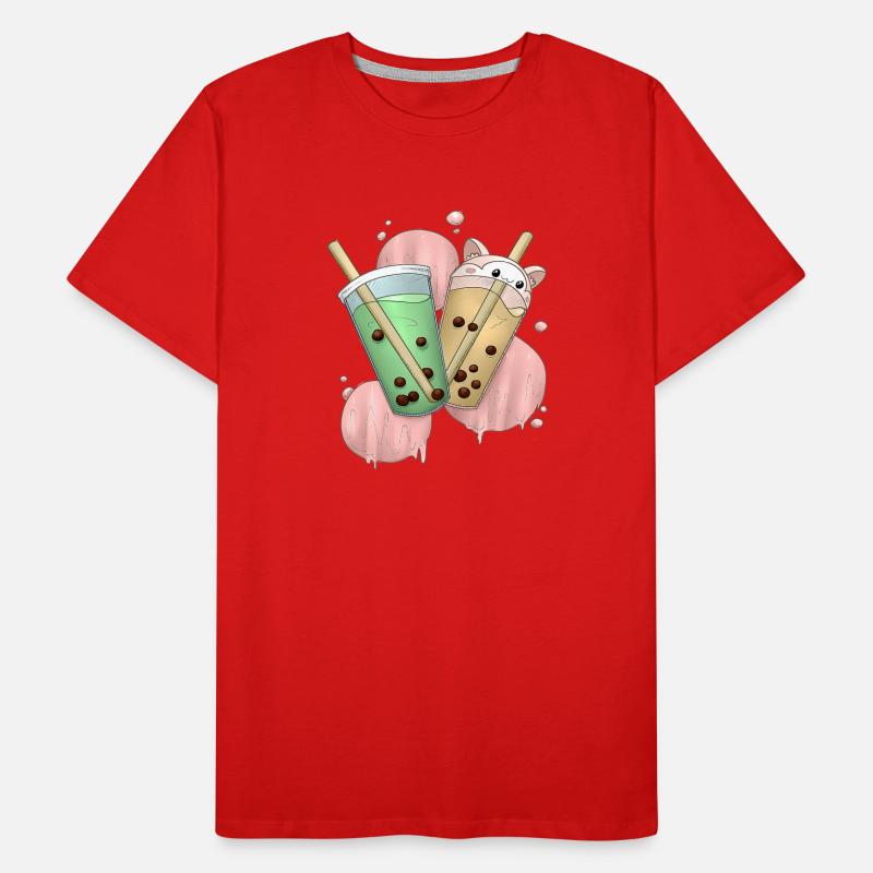 Bubble Tea 2 Männer Premium Bio T-Shirt