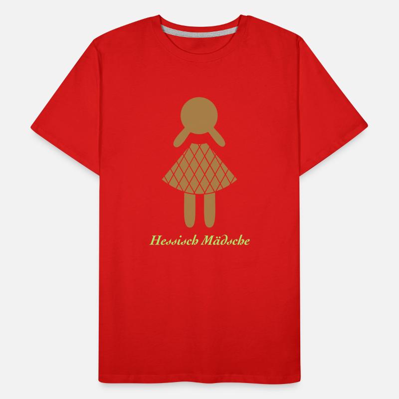 Hessisch Mädsche Männer Premium Bio T-Shirt