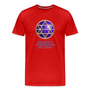 SEAL - FEDERATION OF LIGHT, digital, planet, - T-shirt bio Premium Homme - rouge - Devant - Damien (186cm)