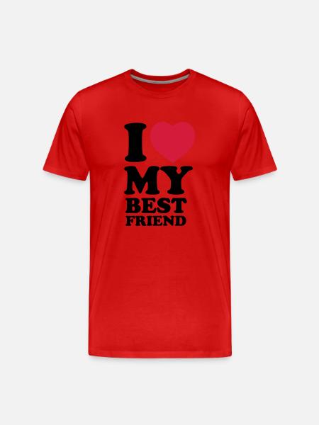 I love my bestfriend - Men's Premium Organic T-Shirt - red