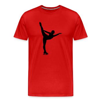 Eiskunstlauf - Figure Skating - Männer Premium Bio T-Shirt - Rot - Vorne - Damien (186cm)