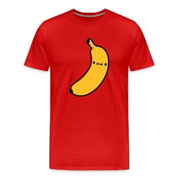 kleine suesse banane mit - Männer Premium Bio T-Shirt - Rot - Vorne - Damien (186cm)