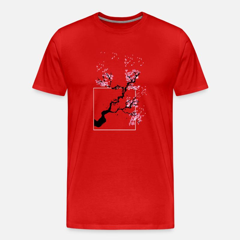 Kirschblüte japan - Männer Premium Bio T-Shirt - Rot