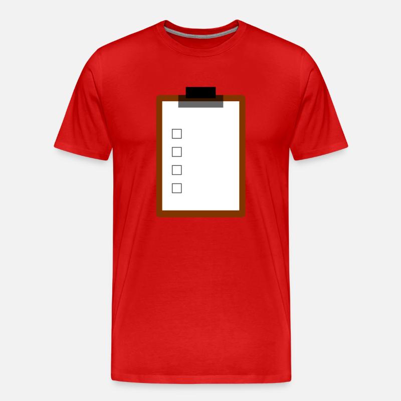 Organisation Klemmbrett - Männer Premium Bio T-Shirt - Rot