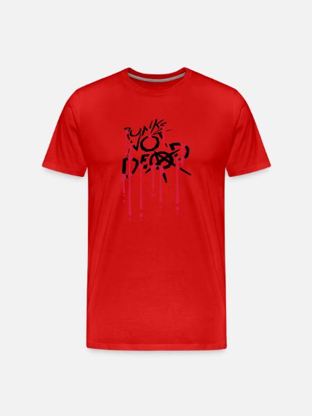 punks not dead quote - Men's Premium Organic T-Shirt - red