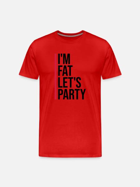 at the fat lets party - Men's Premium Organic T-Shirt - red