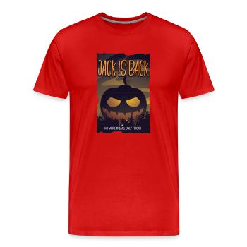Joyeux halloween - T-shirt bio Premium Homme - rouge - Devant - Damien (186cm)