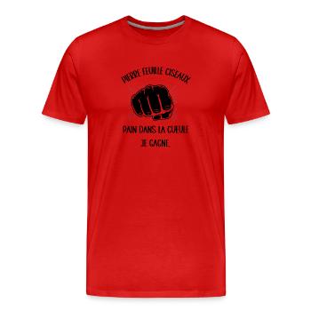 pain dans la gueule - T-shirt bio Premium Homme - rouge - Devant - Damien (186cm)