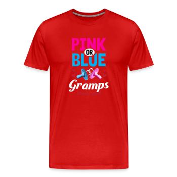 Gramps rose ou bleu vous aime Genre Révéler La fête - T-shirt bio Premium Homme - rouge - Devant - Damien (186cm)
