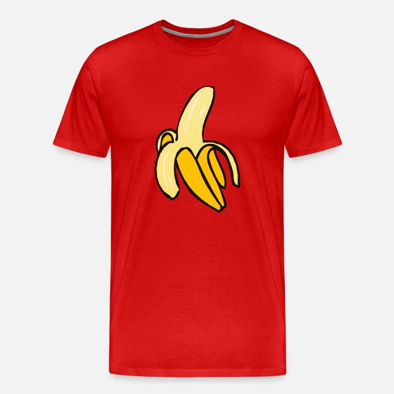Banane 4 A - Männer Premium Bio T-Shirt - Rot