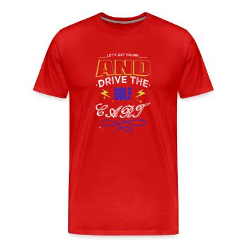 Citation Club de Golf GolfDuvet Golfgirl Golfcoach - T-shirt bio Premium Homme - rouge - Devant - Damien (186cm)