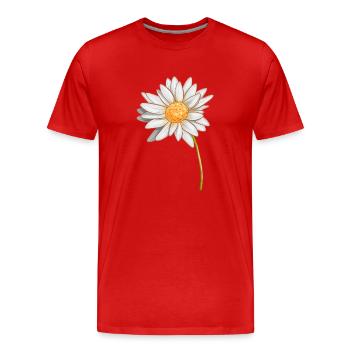 Pâquerette - T-shirt bio Premium Homme - rouge - Devant - Damien (186cm)
