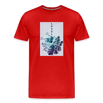 Tatouage Be You Butterfly Level Up 2 - T-shirt bio Premium Homme - rouge - Devant - Damien (186cm)