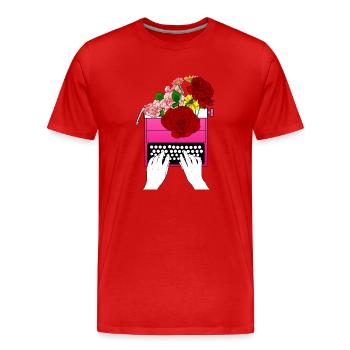 Poète Poésie Poète Poésie I Don - T-shirt bio Premium Homme - rouge - Devant - Damien (186cm)