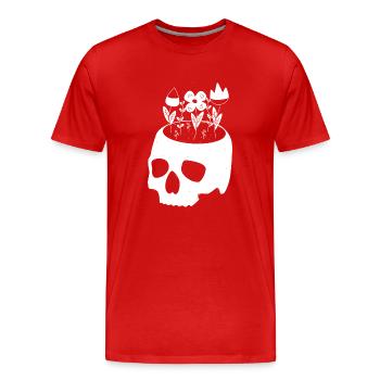 Utilisez votre tête - T-shirt bio Premium Homme - rouge - Devant - Damien (186cm)