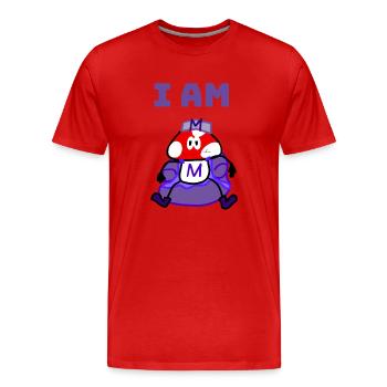 Je suis M - T-shirt bio Premium Homme - rouge - Devant - Damien (186cm)
