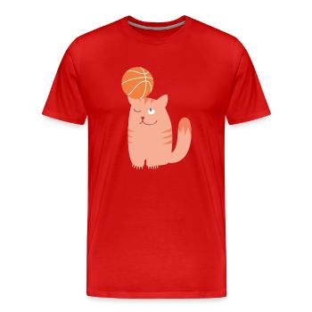 Ballsport - Männer Premium Bio T-Shirt - Rot - Vorne - Damien (186cm)
