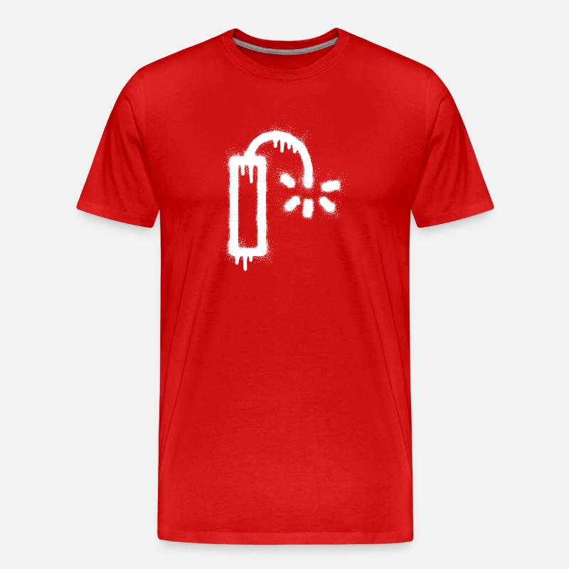 Dynamit Graffiti - Männer Premium Bio T-Shirt - Rot