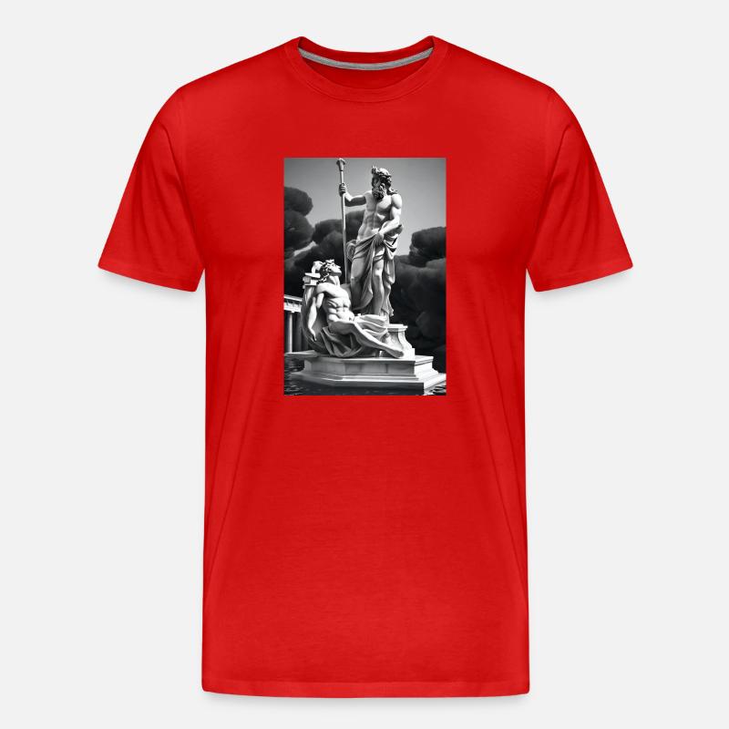 Zeus und Apollon - Männer Premium Bio T-Shirt - Rot