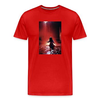 Massacre - T-shirt bio Premium Homme - rouge - Devant - Damien (186cm)