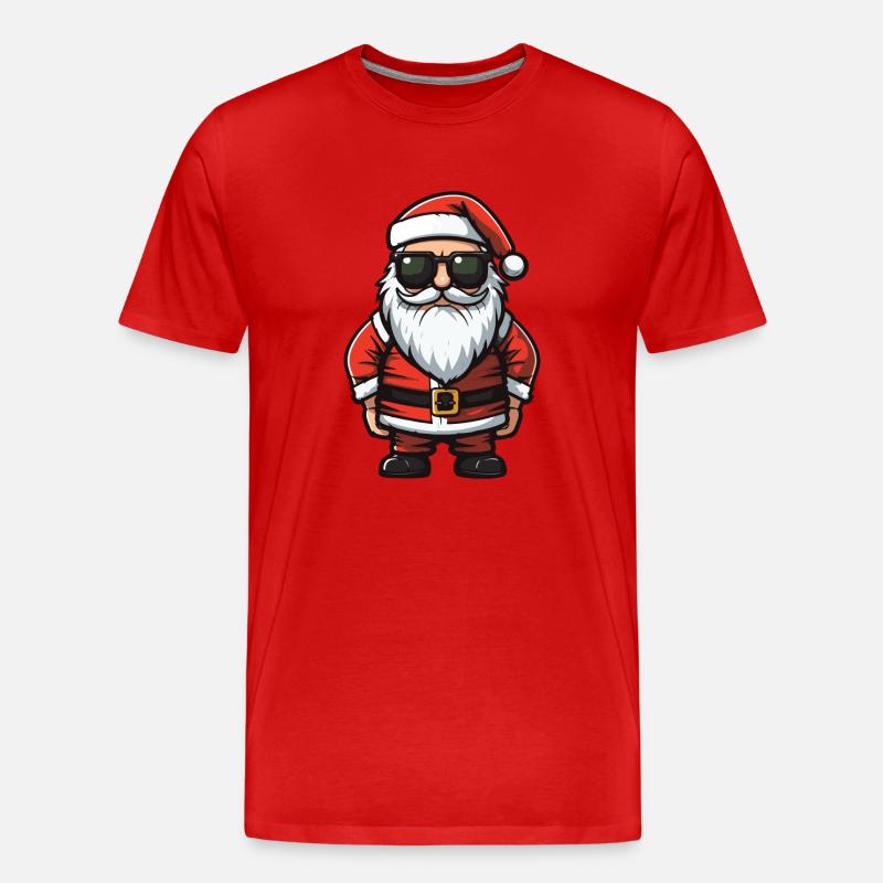 Weihnachtsmann Comic Santa - Männer Premium Bio T-Shirt - Rot