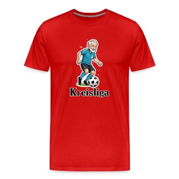 Kreisliga Opa - Männer Premium Bio T-Shirt - Rot - Vorne - Damien (186cm)