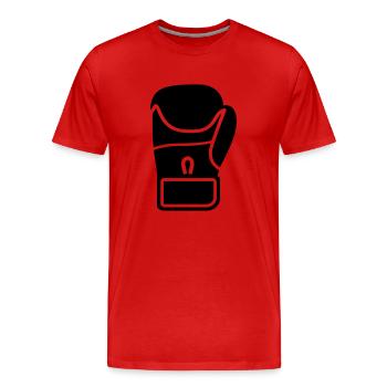 Boxing Glove - Men's Premium Organic T-Shirt - red - Front - Damien (186cm)
