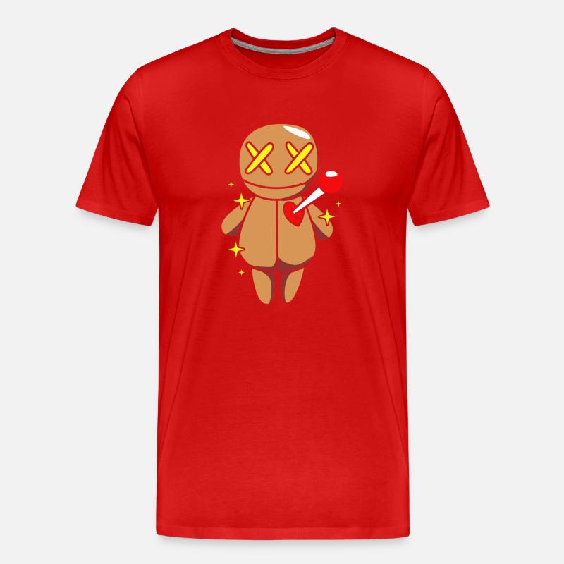 Voodoo - Männer Premium Bio T-Shirt - Rot