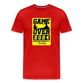Wedding Loading 2024 Game Over - T-shirt bio Premium Homme - rouge - Devant - Damien (186cm)